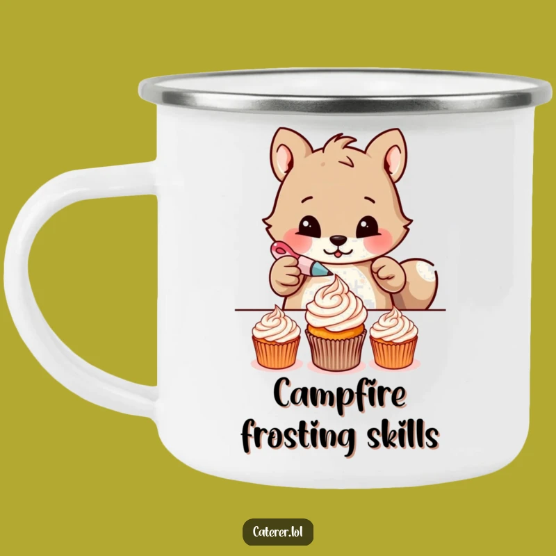 Funny Baker Animal Camping Mug: Sweet Sips with Meticulous Frosting Art