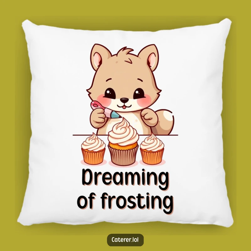 Funny Baking Animal Pillow: Cozy Comfort with Meticulous Cupcake Art