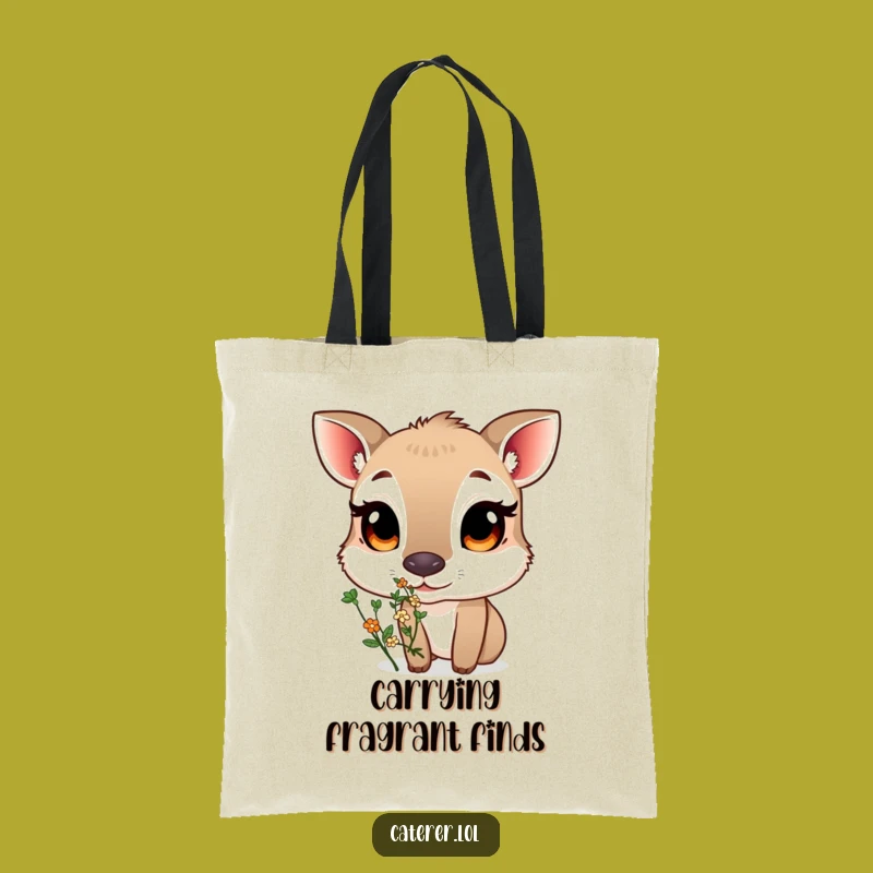 Funny Curious Animal Tote Bag: Carry Herbs and Smiles with Style