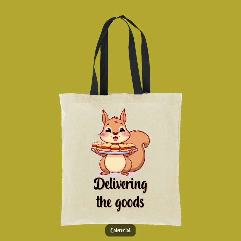 Funny Squirrel Sandwich Tote Bag: Cheerful Host Accessory, Hilarious Shopping Bag